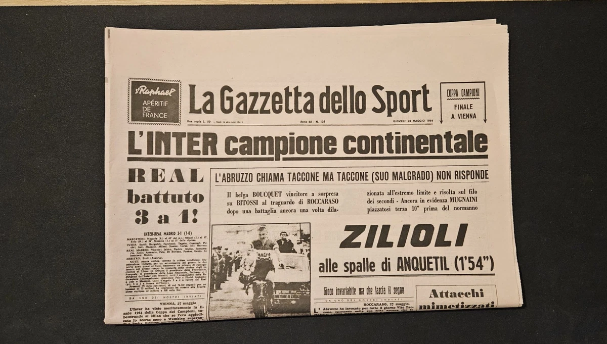 Il 27 maggio 1964 la Grande Inter trionfa a Vienna