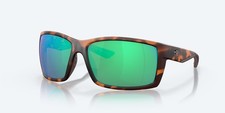Costa Del Mar Reefton Retro Tortoise/Green Mirror 580G Polarized XL Sunglasses