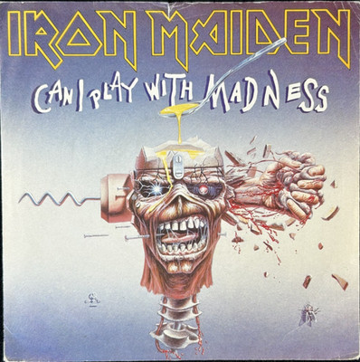 IRON MAIDEN CAN I PLAY WITH MADNESS 7'' SINGLE EMI RECORDS EM49 1988 UK FIRST