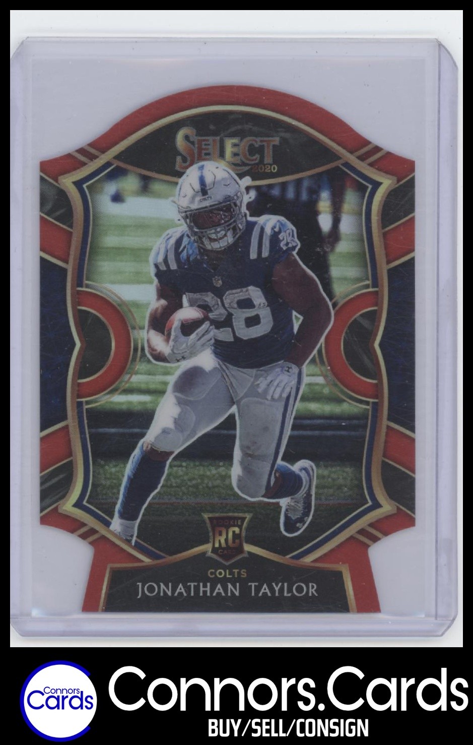 Jonathan Taylor Rookie 2020 Panini Select #53 Red Prizm Die Cut
