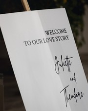 Wedding Welcome Sign White Acrylic - Custom Wedding Sign - Wedding Luxury Decor