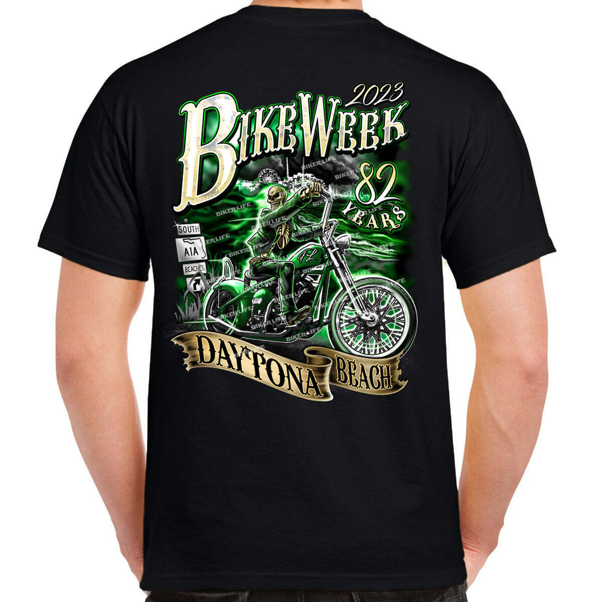 2023 Bike Week Daytona Beach Green Skeleton Rider T-Shirt | eBay 2023 Bike Week Daytona Beach Green Skeleton Rider T-Shirt | eBay