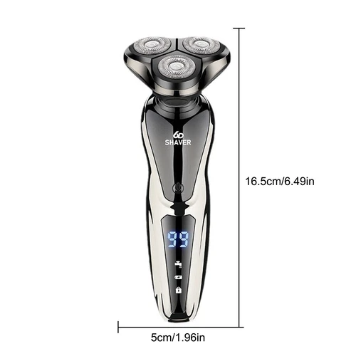 3 In 1 Professional Coreless Dry-wet Razor Men's Rotating Razor Beard Trimmer - Picture 3 of 18