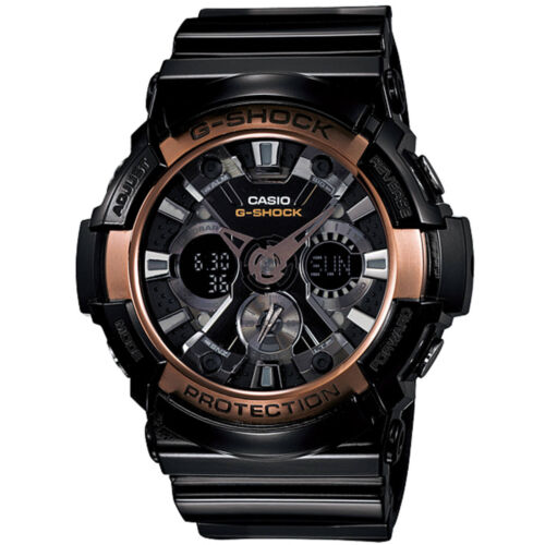 Casio Men's Watch G-Shock Analog-Digital Dial Black Resin Strap GA200RG-1A - Picture 1 of 1