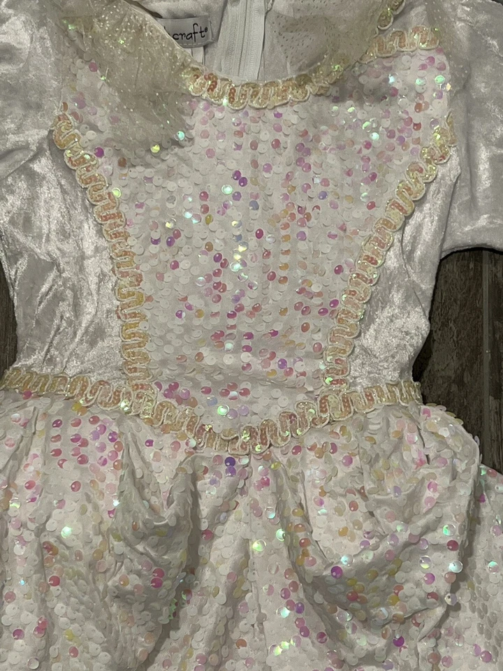 CHASING FIREFLIES Talla 8 Wishcraft FROST FAIRY Vestido Blanco Alas Corona Diadema Foto 3 de 4