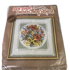 Sunset Lace Patterns and Poppies Needlepoint ...