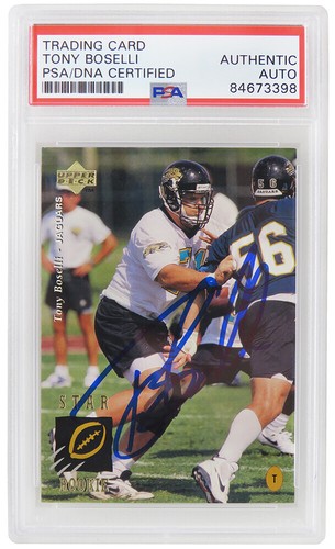 Tony Boselli handsignierte Jaguars 1995 Upper Deck Rookie Card #2 - (PSA/DNA) - Bild 1 von 2