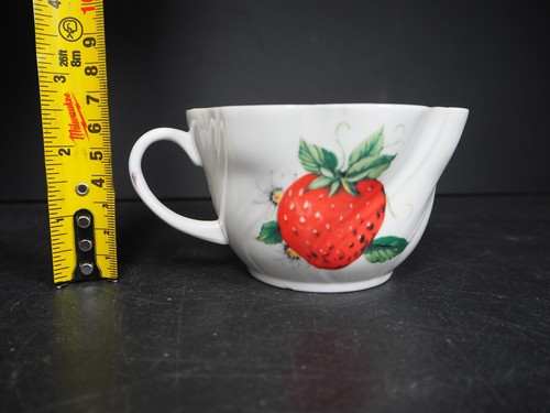 Baroness Bone China "Strawberry" Tea Set Teapot, Cups Saucers Plates Jug & Bowl - Picture 11 of 23