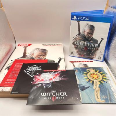 The Witcher 3 Wild Hunt (2015, Sony PS4) w/ Soundtrack CD, Map, Manual, Inserts 