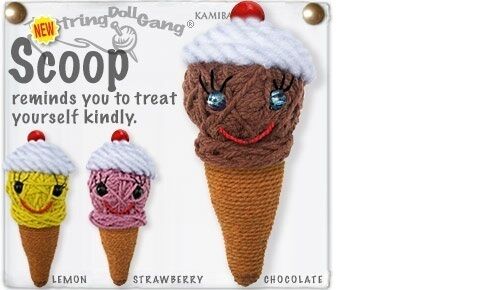 Kamibashi Scoop the Ice Cream Cone The Original String Doll Gang Keychain Clip - 第 1/1 張圖片