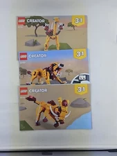 Lego Creator 31112 Wild Lion Instruction Manuals ~ Set Of 3 ~ MANUALS ONLY