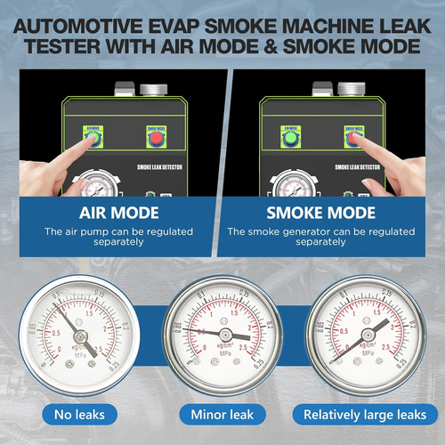 12V Macchina Del Fumo EVAP Con Modalità Aria E Modalità Fumo, Rilevatore Di Prov - Foto 3 di 12