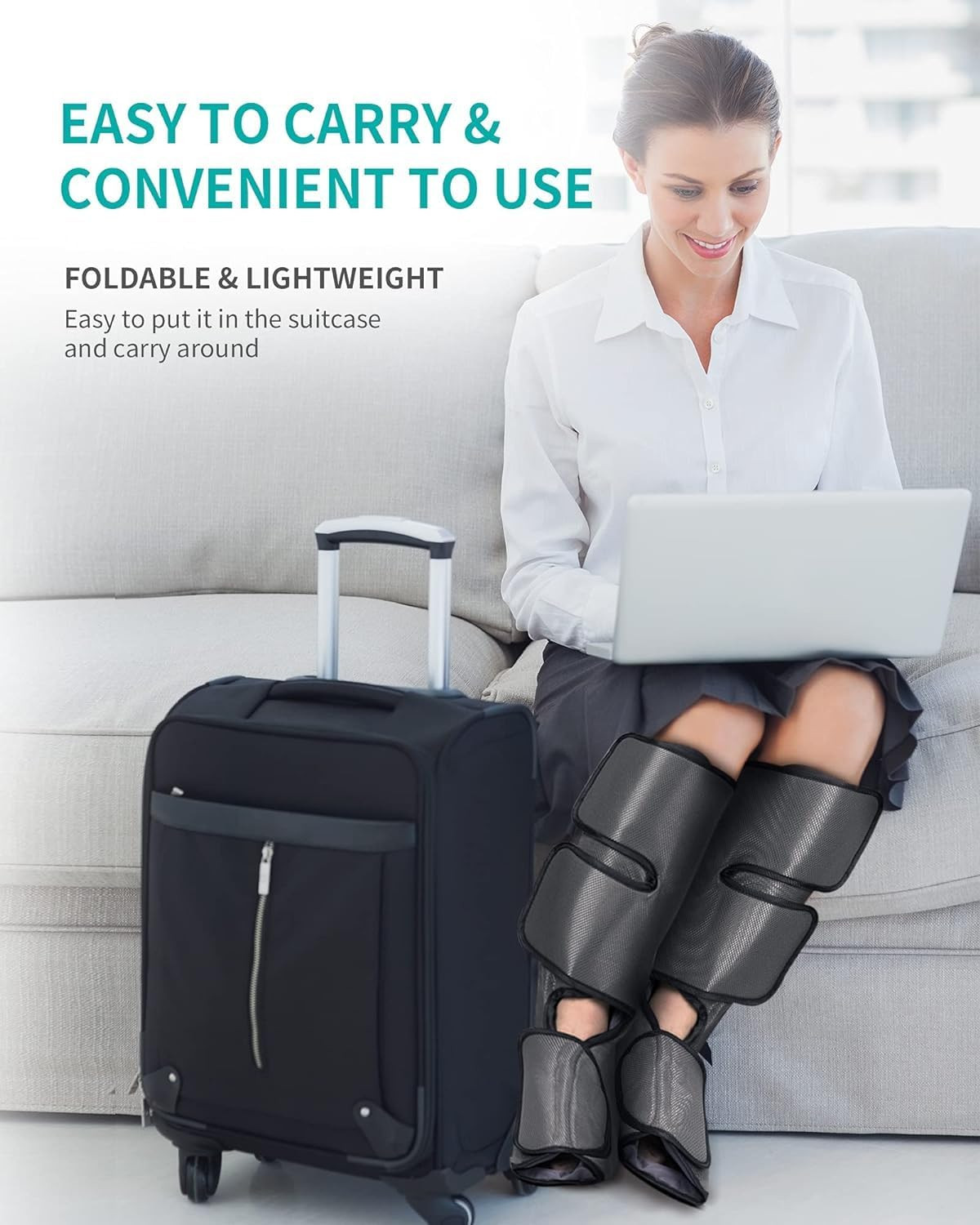 Leg Massager with Air Compression for Circulation and Relaxation, Foot and Calf