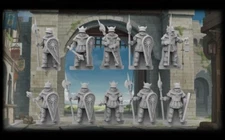 Black city Guard Halberd set 28mm Frostgrave Dungeons and Dragons Kings of War
