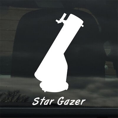 Dobsonian Telescope - Star Gazer - Custom Vinyl Sticker - Decal