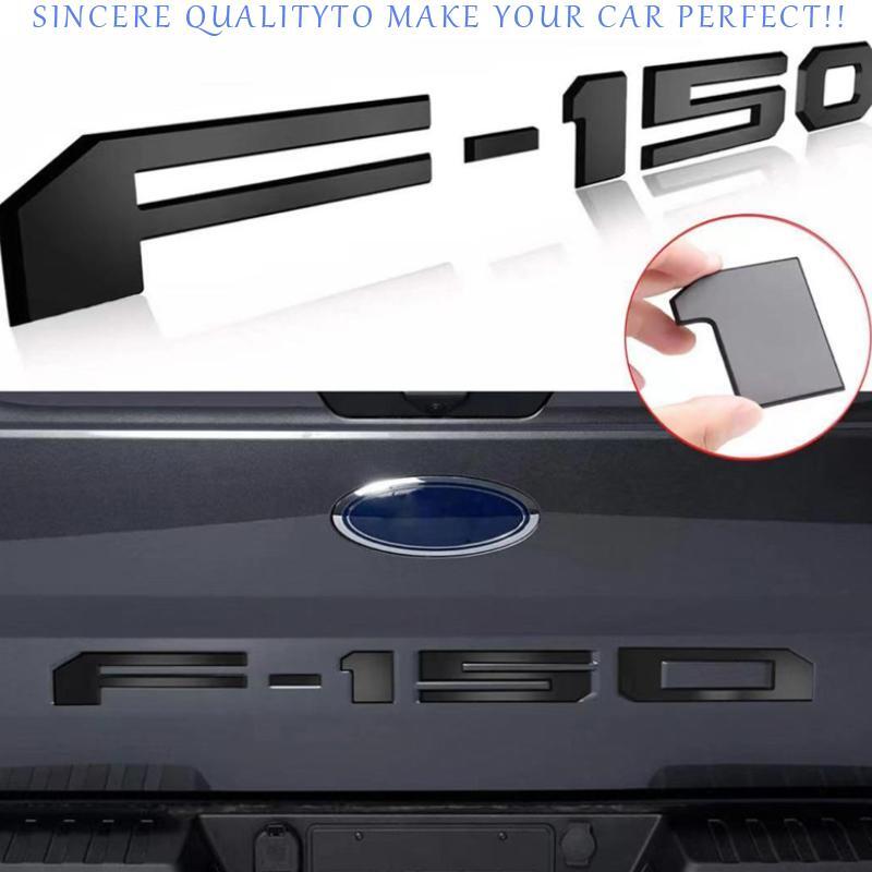 For Ford F-150 2021-2024 Matt Black Rear Tailgate F-150 Emblem Letter Logo 5PCS