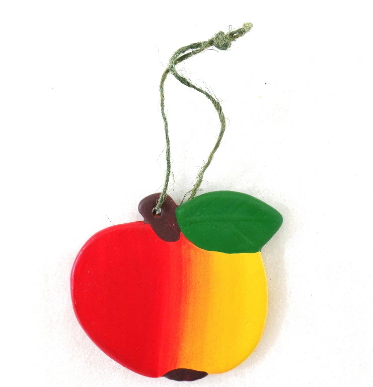 Äpfel Keramik Ton Box 24 Stück 6,5 D. Aufhängung Dekoration - Bild 3 von 4