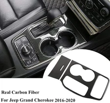 Gear Shift & Cup Holder Center Console Stickers Trim For Jeep Grand Cherokee 16+