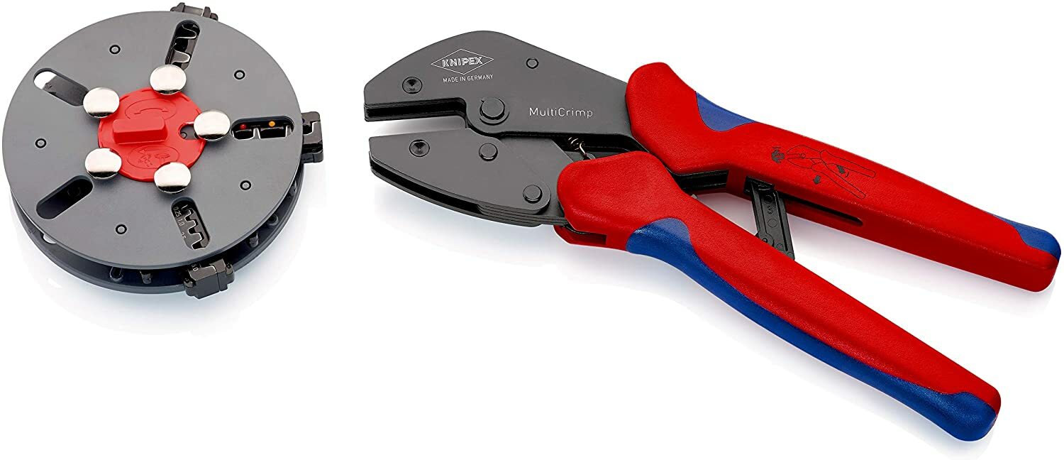 Knipex 97 33 01 MultiCrimp Lever Action Crimping Tool with 3 Crimping Dies