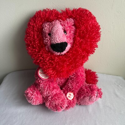 Hallmark Valentino Lion Plush Stuffed Animal With Sound And Motion Red