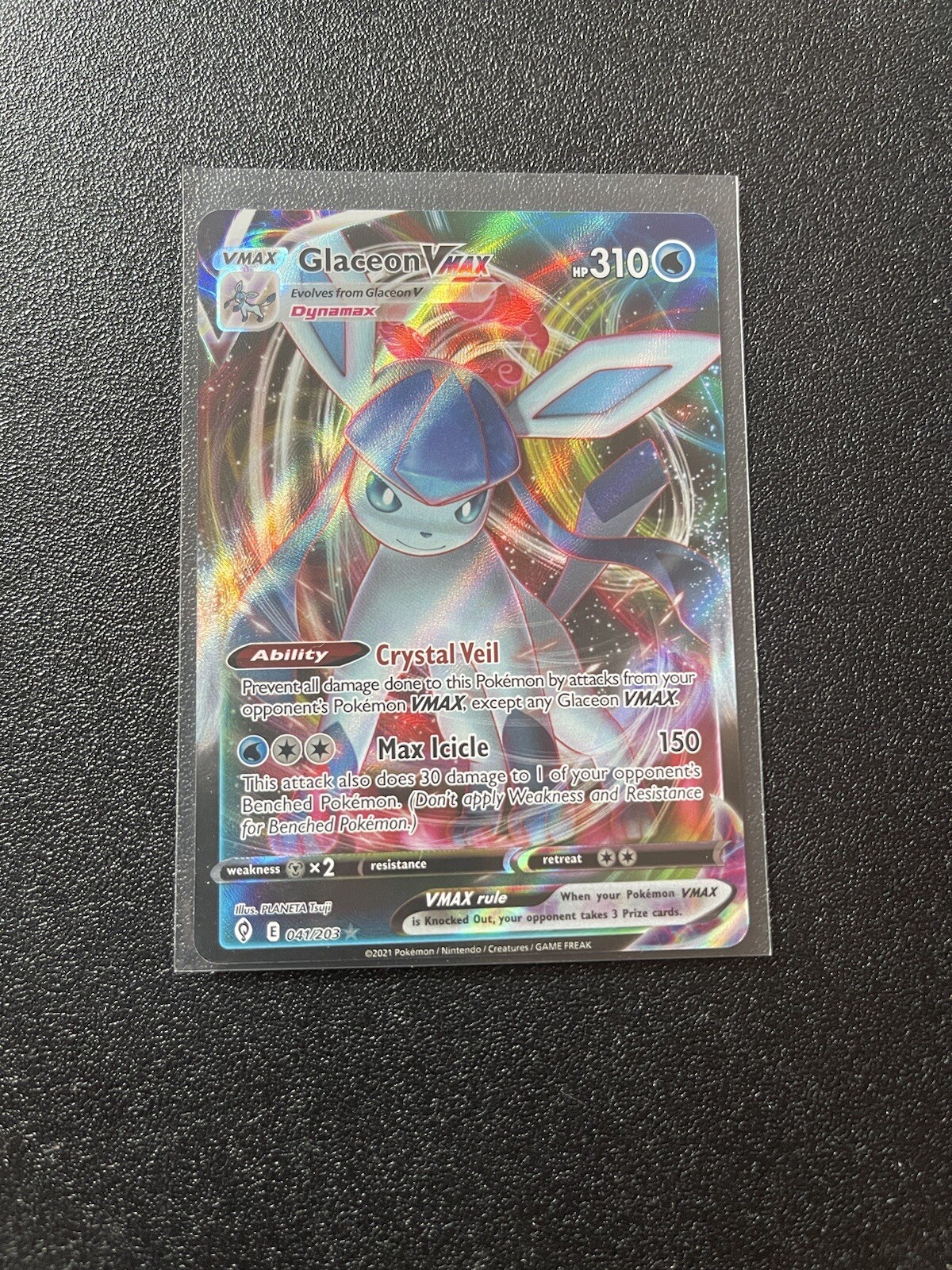 Glaceon VMAX 041/203 -- Pokemon TCG Evolving Skies -- NM - Mint Holo Ultra Rare