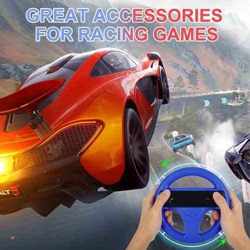 2x para Nintendo Wii Volante Azul y Rojo Mario Kart Mando Accesorios Rueda - Imagen 3 de 13