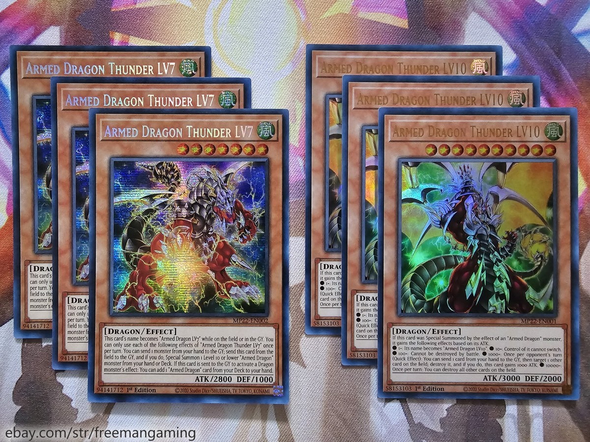 Yugioh Armed Dragon Thunder Deck 40 Card Pile LV10 Flash Chazz Tournament  Ready | eBay