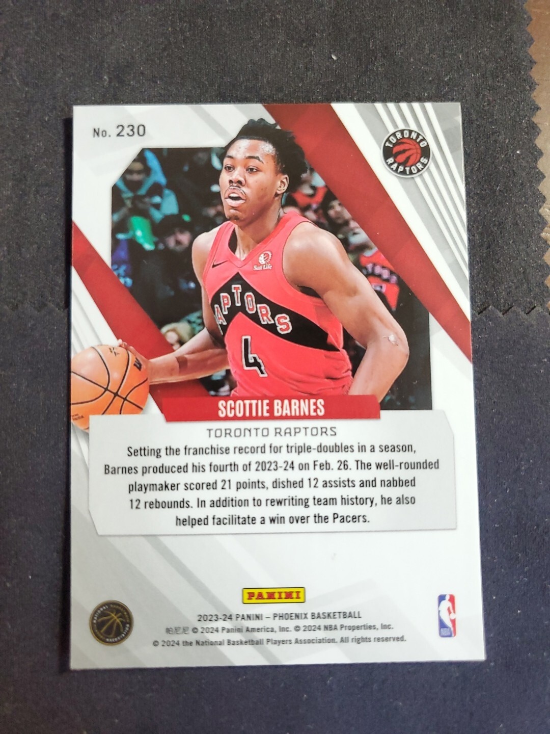 202324 Panini Phoenix Hieroglyphs Phoenix 230 Scottie Barnes for