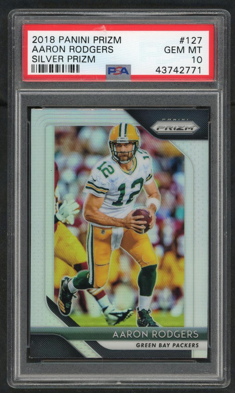2018 Aaron Rodgers Panini Prizm Silver #127 PSA 10