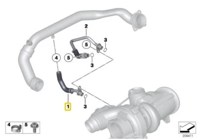 Engine Coolant Hose 11537583899 For BMW E70 E71 | eBay