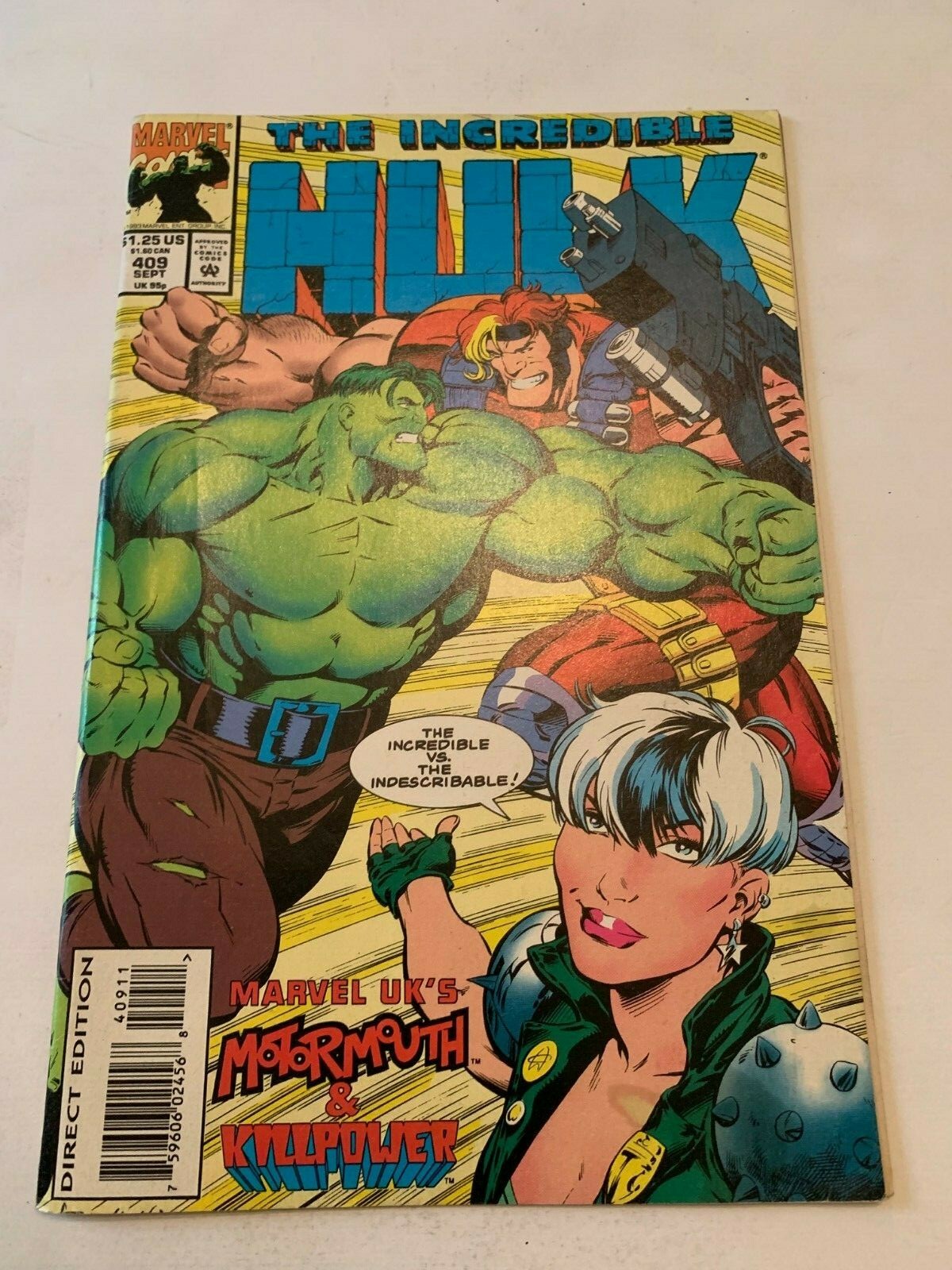 1993 The Incredible Hulk Vol 1 No 409 Marvel Direct Edition Comic Book
