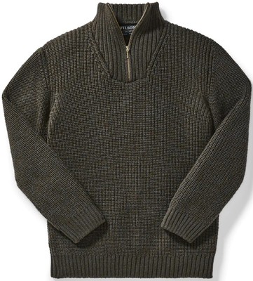 wool zip neck