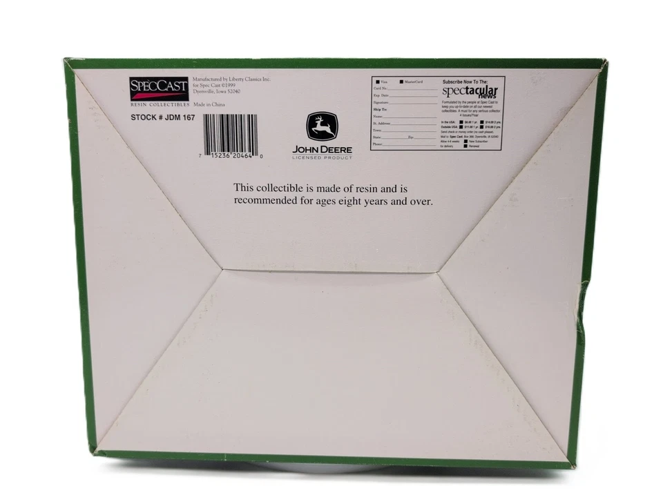 1/16 John Deere 1937 Resin Model "A" Tractor On Sculptured Base SpecCast - Image 3 of 3