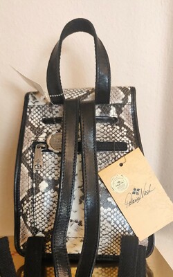 Patricia Nash Saracena Convertible Leather Backpack PYTHON  display picture 3
