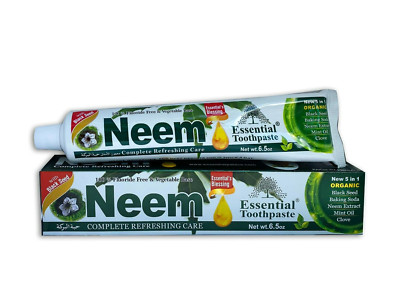 6 Tube NEEM Toothpaste 5 in 1 Essential Palace 100% Fluoride Free ...