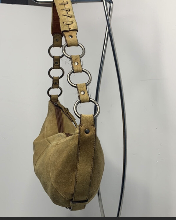 Borsa vintage Yves Saint Laurent Mombasa in pelle di vitello scamosciata