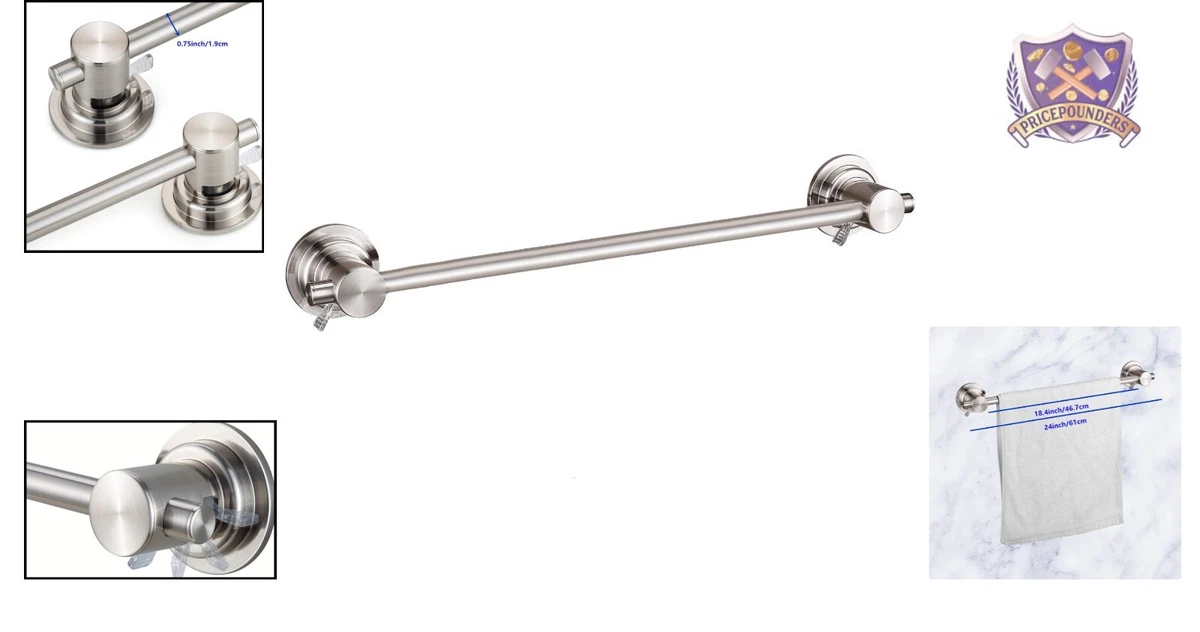 Suction Grip Bar - Brushed Nickel