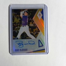 2018 Panini Phoenix Gold Prizm Rookie Autograph Ryan McMahon RC  #D 09 / 10