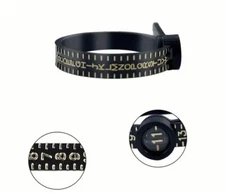 Black Adjustable Engagement Ring Sizer – Reusable Finger Measuring Tool 1–17 USA