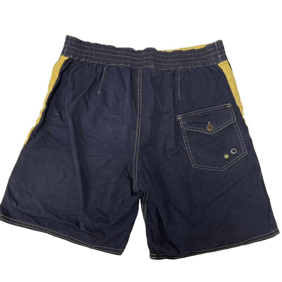 De Colección Ralph Lauren Para Hombre Azul Amarillo Bañador Polo Logo Playa Surf Board Shorts Foto 2 de 4