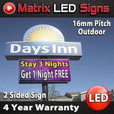 LED Sign Outdoor Full Color Double Sided LED Programmable Message Digital Sign