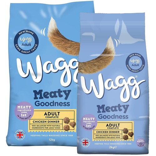 Dry Dog Food Wagg Adult Complete Chicken Veg Kibble Digestive Health 2kg or 12kg eBay