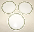 Pyrex Crazy Daisy Corelle Lot 3 Salad Luncheon Plates 8 1/2" Vintage Floral USA