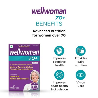 Wellwoman 70+ Health & Immune System & Cognitive Function & Vision (30 Tablets)