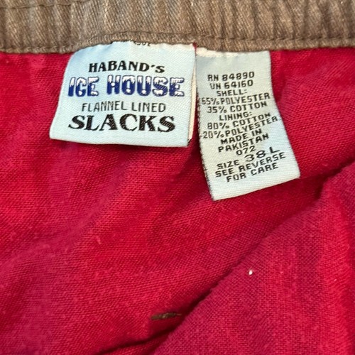 Haband's Men's Pants 38L Gray Ice House Flannel Lined Outdoor Winter Workwear - Picture 8 of 11