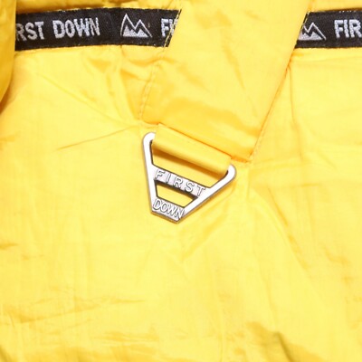 Vintage 90s First Down Logo Puffer Jacket Mens Size M Yellow Rap