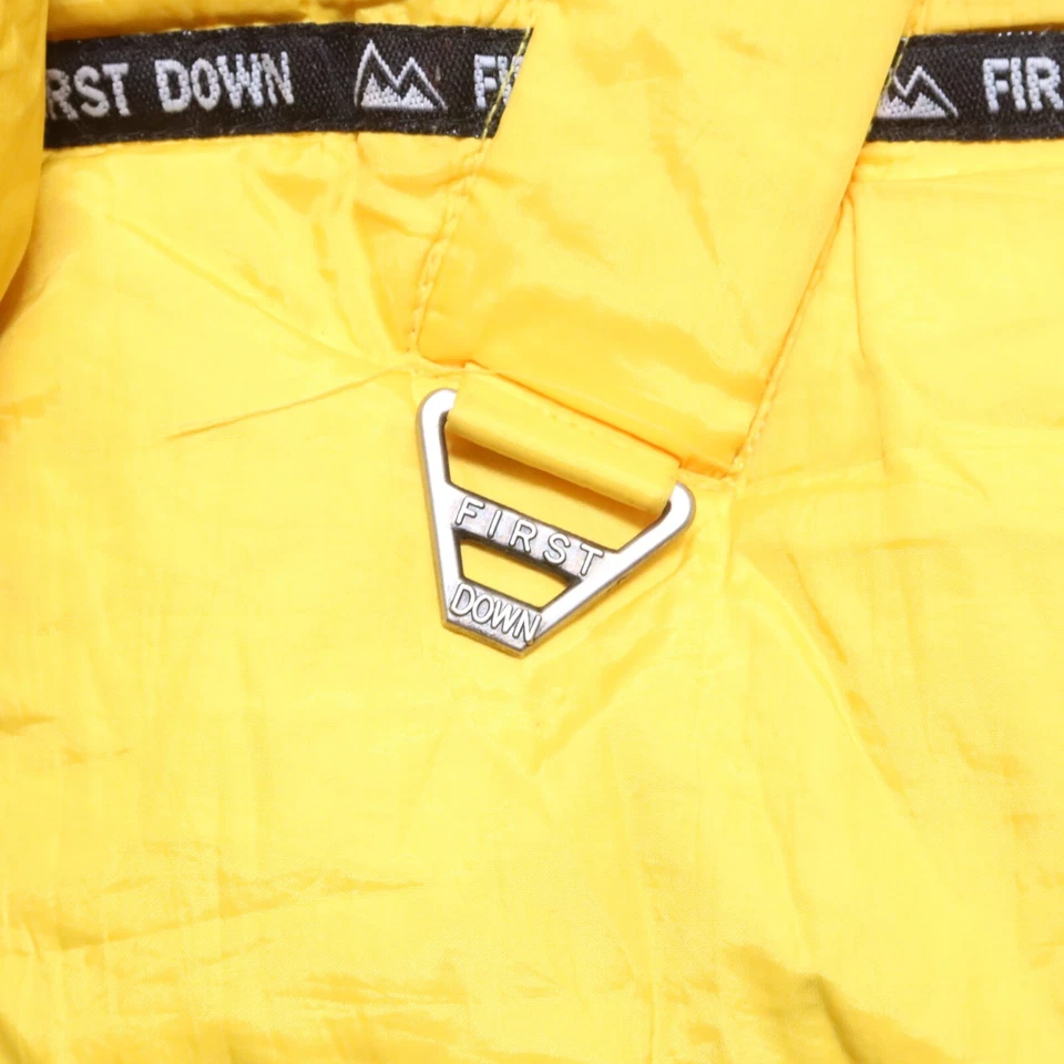 Chaqueta acolchada vintage de los 90 con logotipo First Down para hombre talla M amarilla rap hip hop Foto 4 de 4