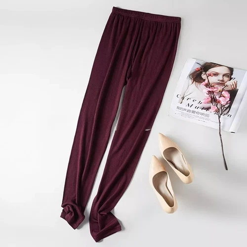 Damen 100% Wolle Thermo Unterwäsche Unterteil Hose Leggings Lange Hose- - Bild 21 von 30