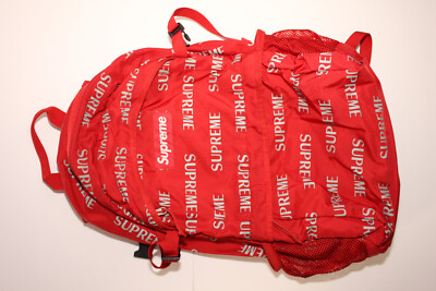 【美品】Supreme 16aw Reflective Backpack Supreme Backpack - 3M Reflective Repeat Logo 2016 (FW16) | eBay