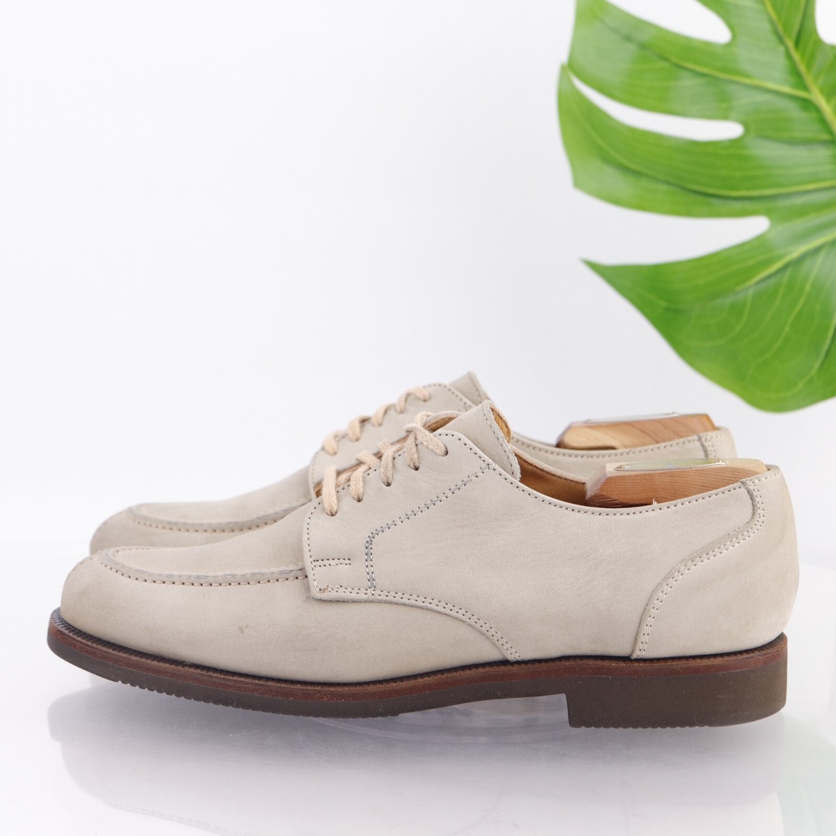 VTG USA Cole Haan Mens White Bucks Size 8.5 M Oxford Dress 